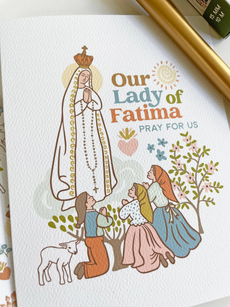 The Stump of Jesse - Our Lady of Fatima Greeting Catholic Card