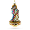 Reverent Virgin Mary with Baby Jesus Glass Ornament