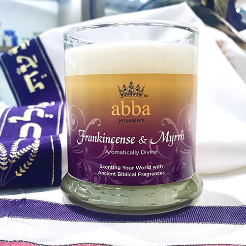 Abba Christian Products - Frankincense & Myrrh 10oz Glass Candle