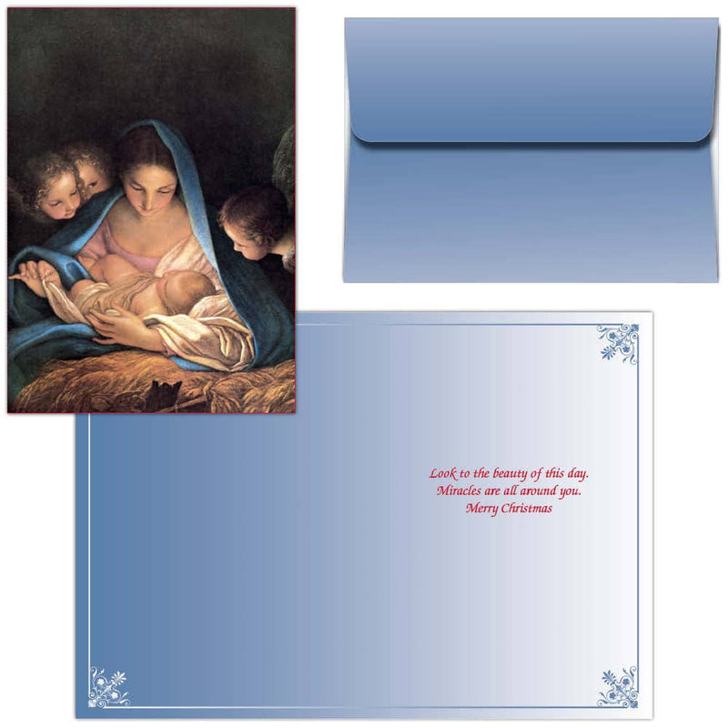 Crown Point Graphics - Mary Holding Baby Jesus - Boxed Christmas Cards 16 Cards and Envelopes