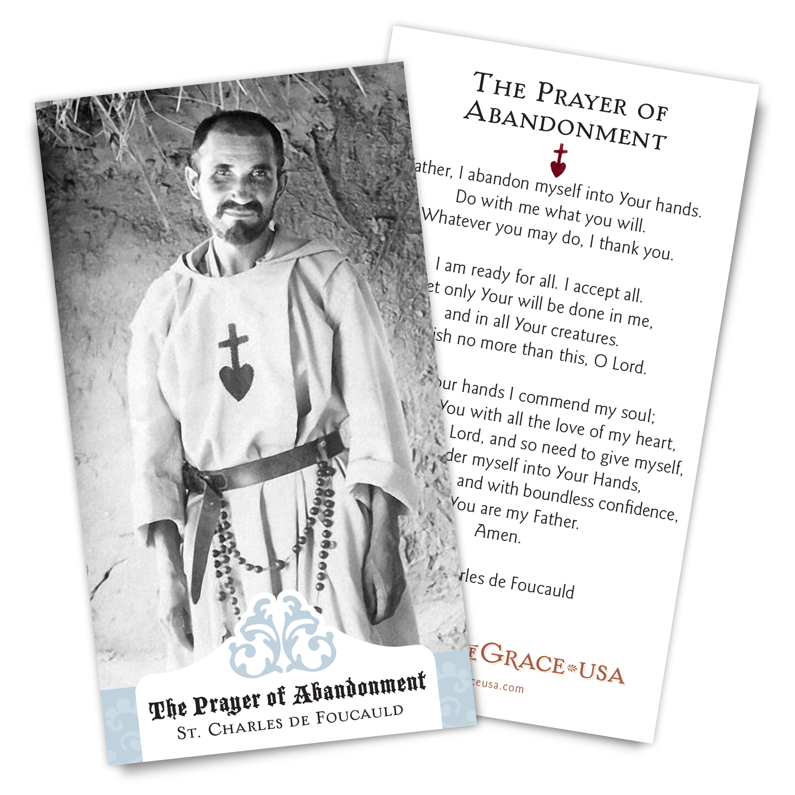The Prayer of Abandonment Holy Card, NEW