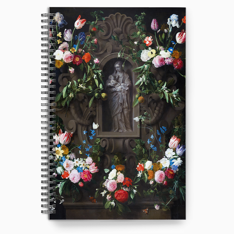 Garland of Marian Flowers Writing Journal.