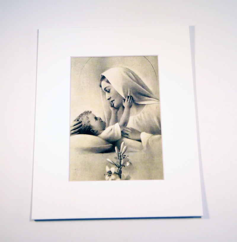Mary & Baby Jesus (Black & White) Print 5X7