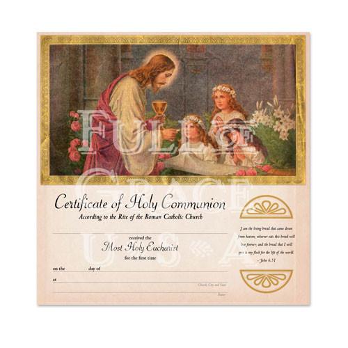 Ars Christiana First Holy Communion Certificate