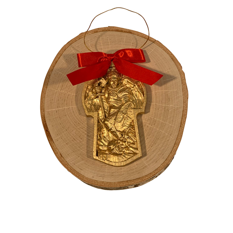 St. Michael the Archangel Cross Christmas Ornament