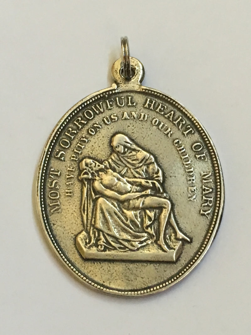 St. Joseph Powerful Intercessor Medal, Pieta (back)