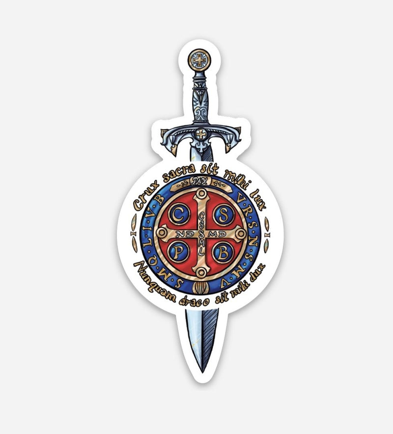 Large St. Benedict Sword Sticker Decal