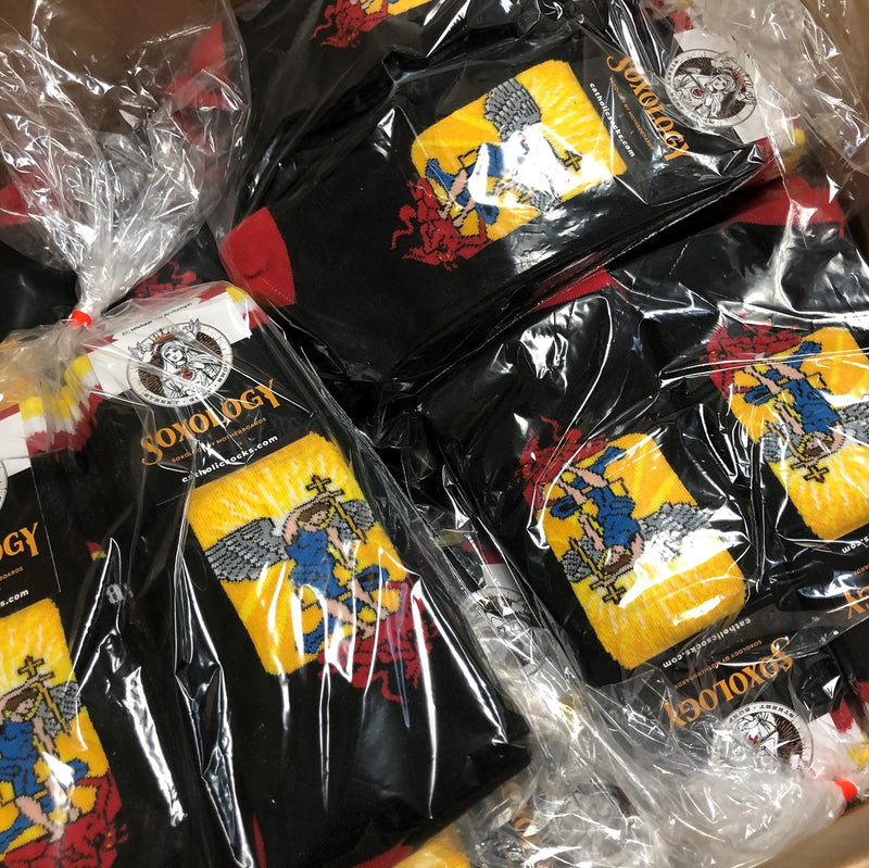St. Michael the Archangel Socks