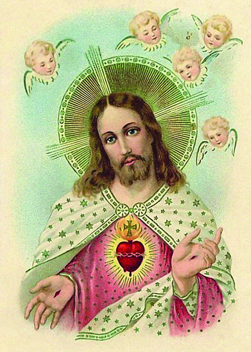 Jesus with Angels Print 5X7