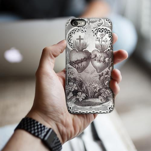 Two Sacred Hearts iPhone Case