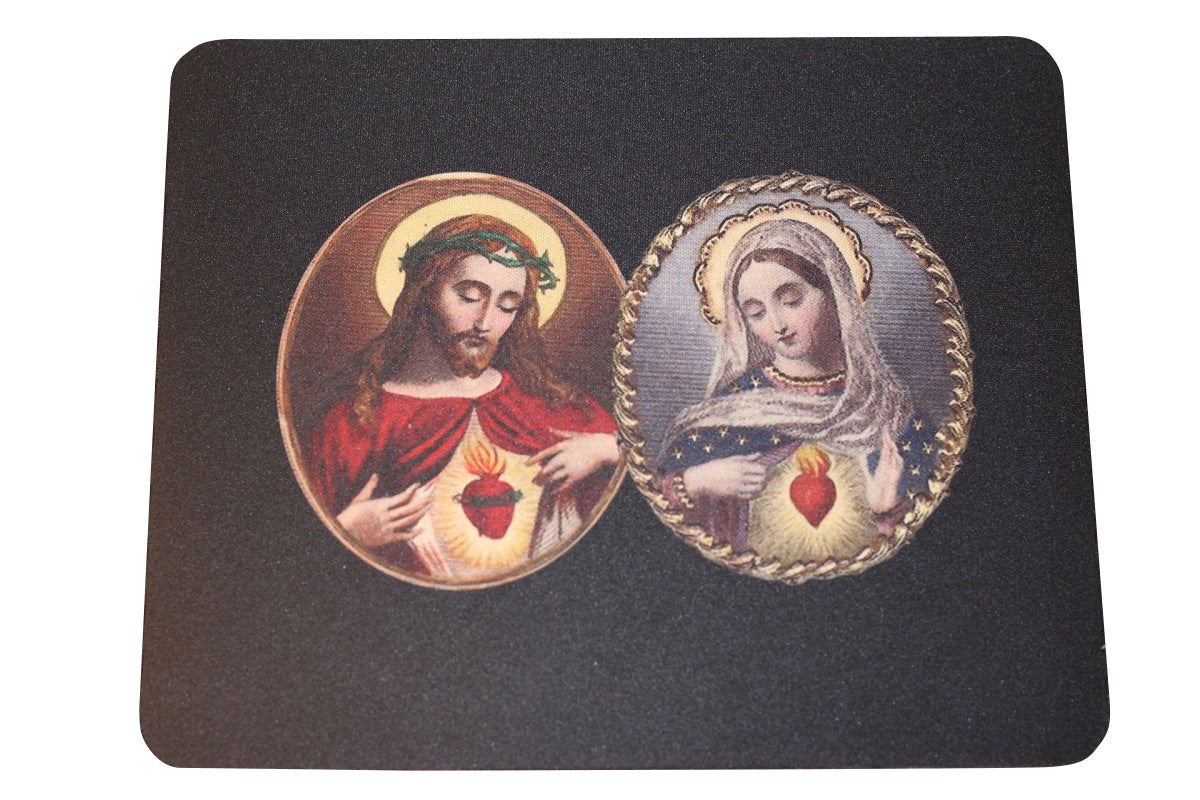 Sacred Heart & Immaculate Heart Mouse Pad