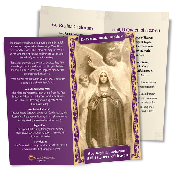 Ave Regina Caelorum Holy Card Ave Regina Caelorum Holy Card