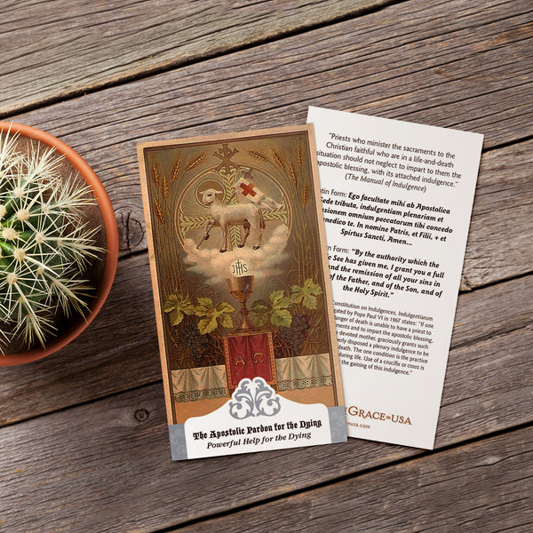 The Apostolic Pardon - Powerful Help for the Dying Holy Cards