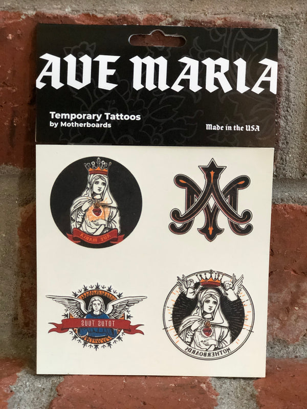 Ave Maria Temporary Tattoos