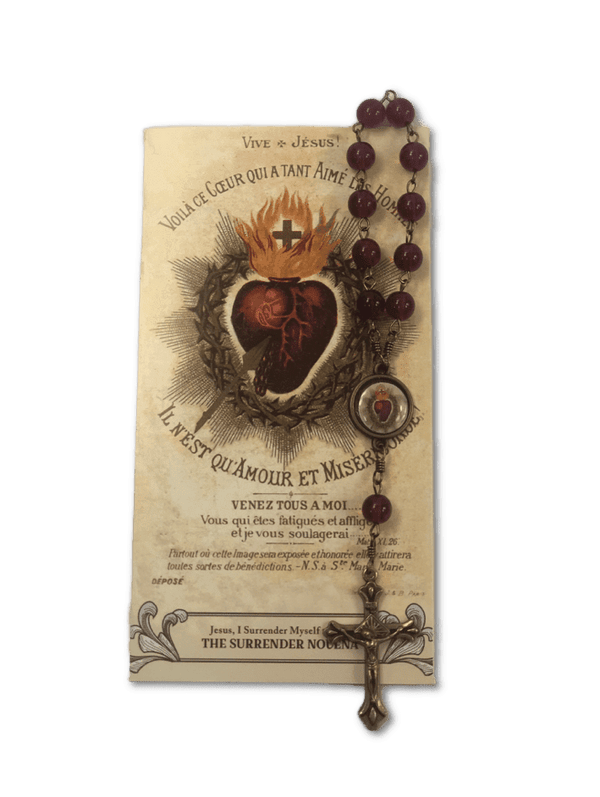 Surrender Novena Bronze Chaplet & Surrender Novena Holy Card
