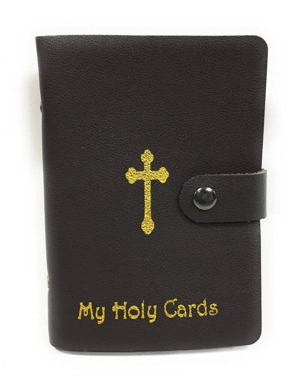 Holy Card Collection Book - Black Leatherette